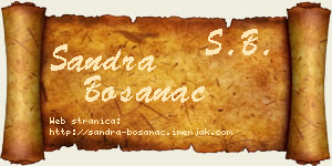 Sandra Bosanac vizit kartica